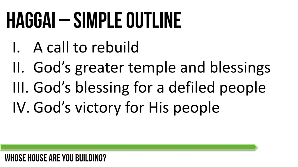 i a call to rebuild ii god s greater temple