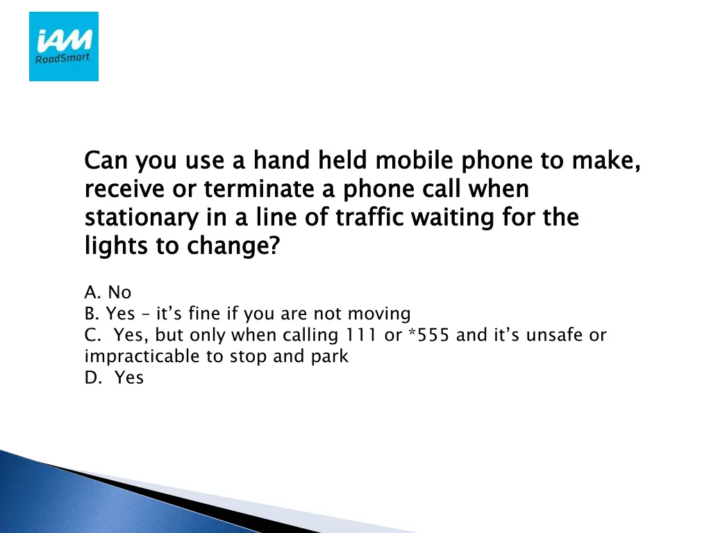 can you use a hand held mobile phone to make