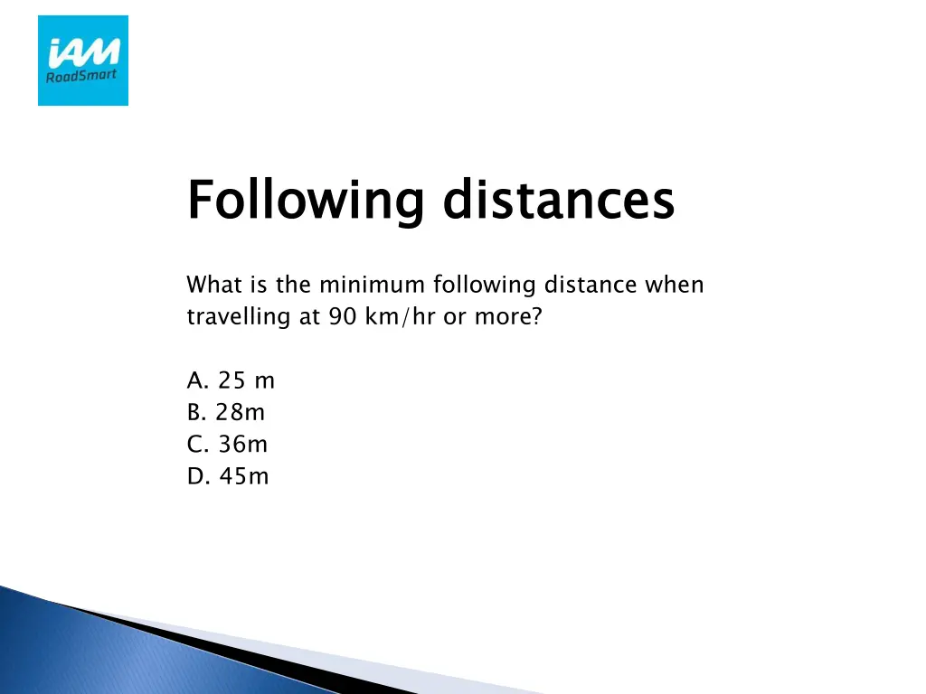 following distances