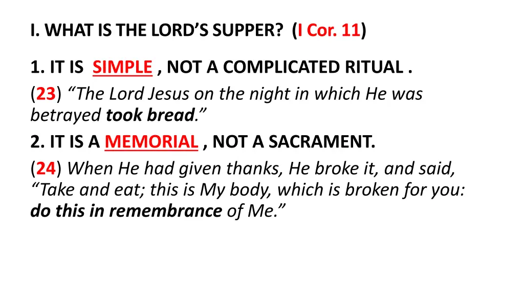 i what is the lord s supper i cor 11