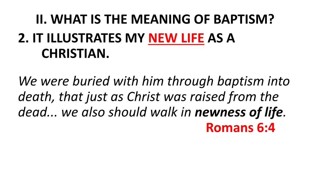 ii what is the meaning of baptism