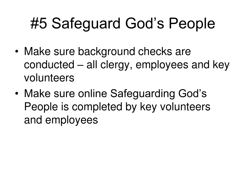 5 safeguard god s people