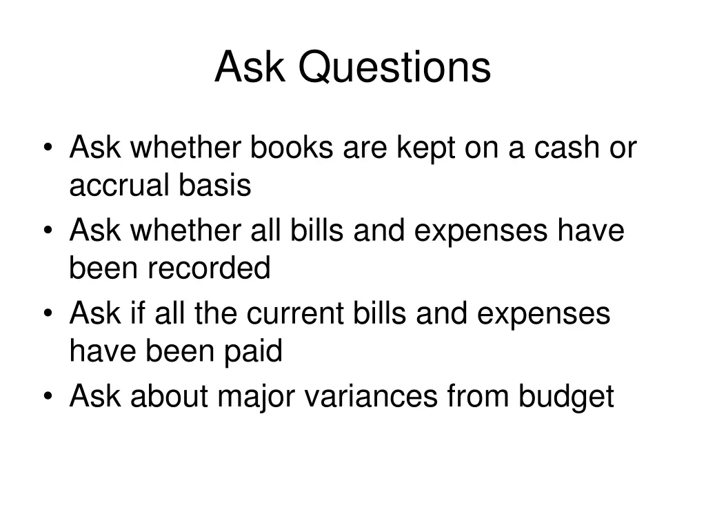 ask questions
