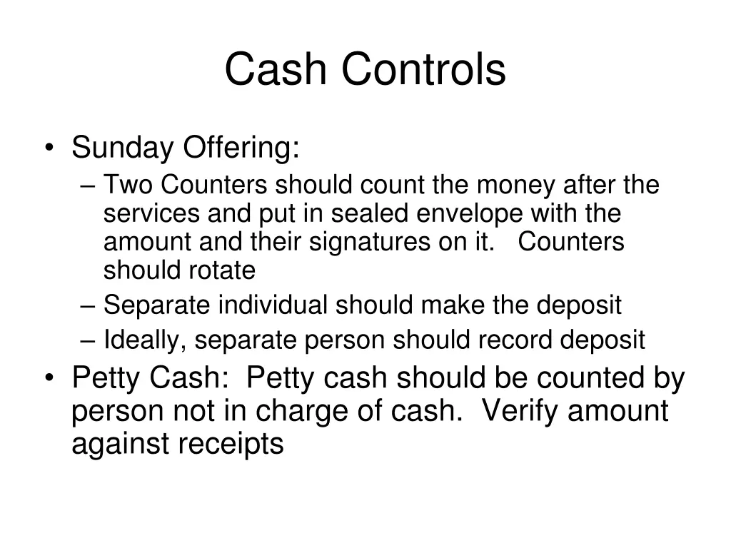 cash controls