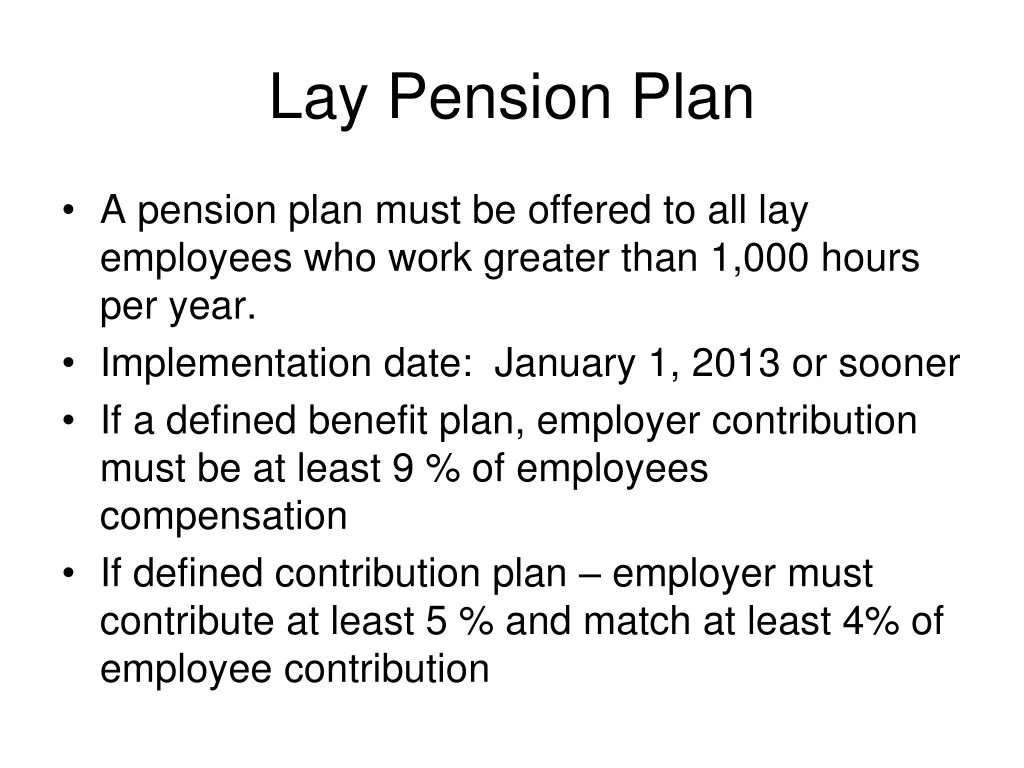 lay pension plan