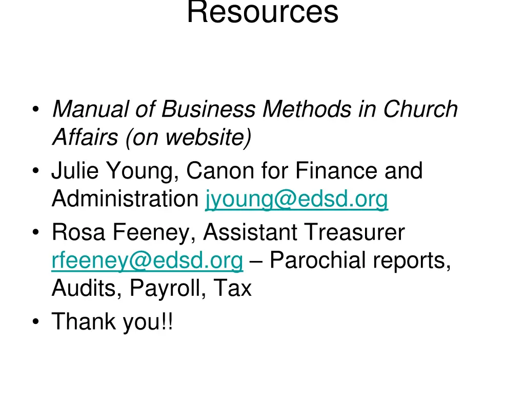 resources