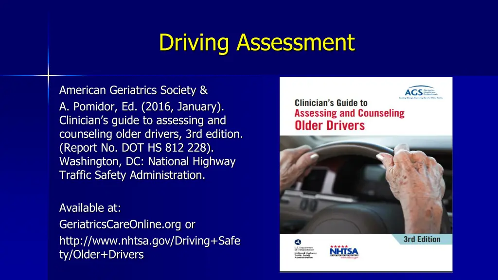 driving assessment