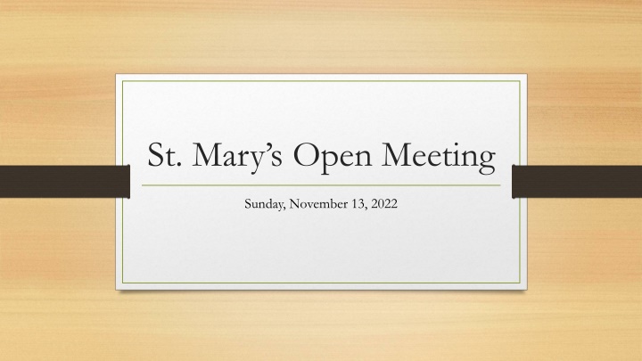 st mary s open meeting