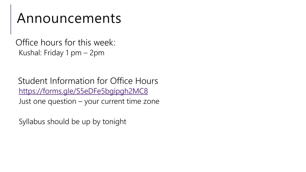 announcements