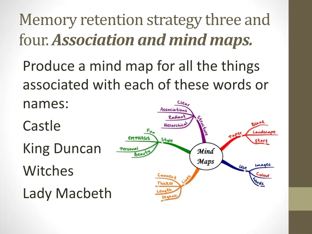 memory retention strategy three and four