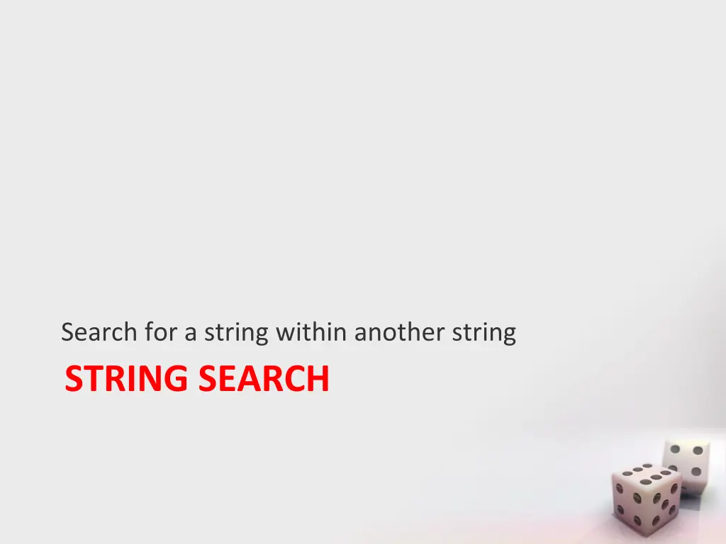 search for a string within another string