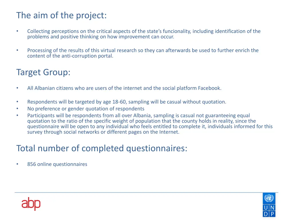 the aim of the project