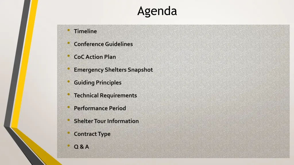 agenda