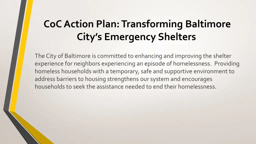 coc action plan transforming baltimore city