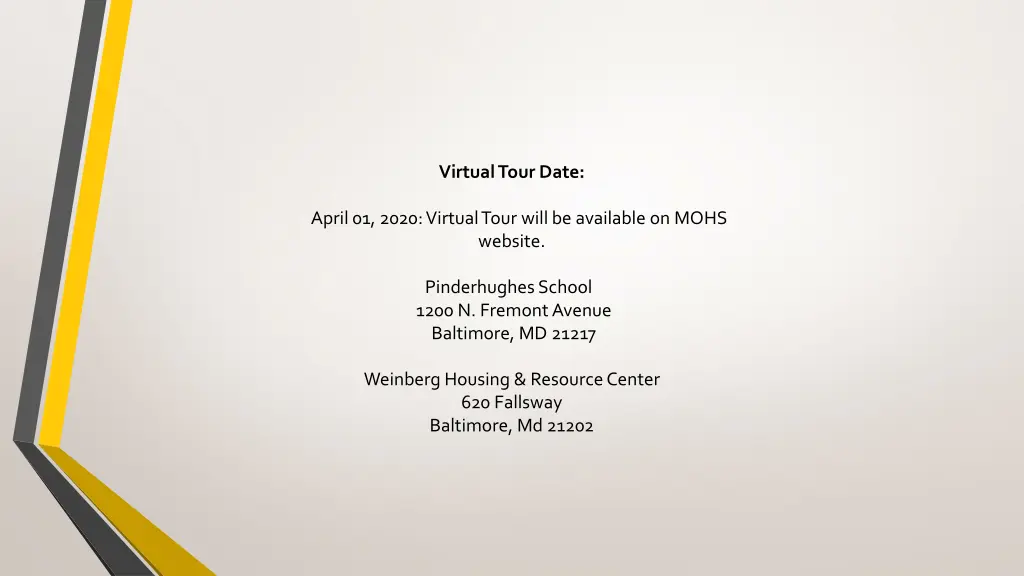 virtual tour date
