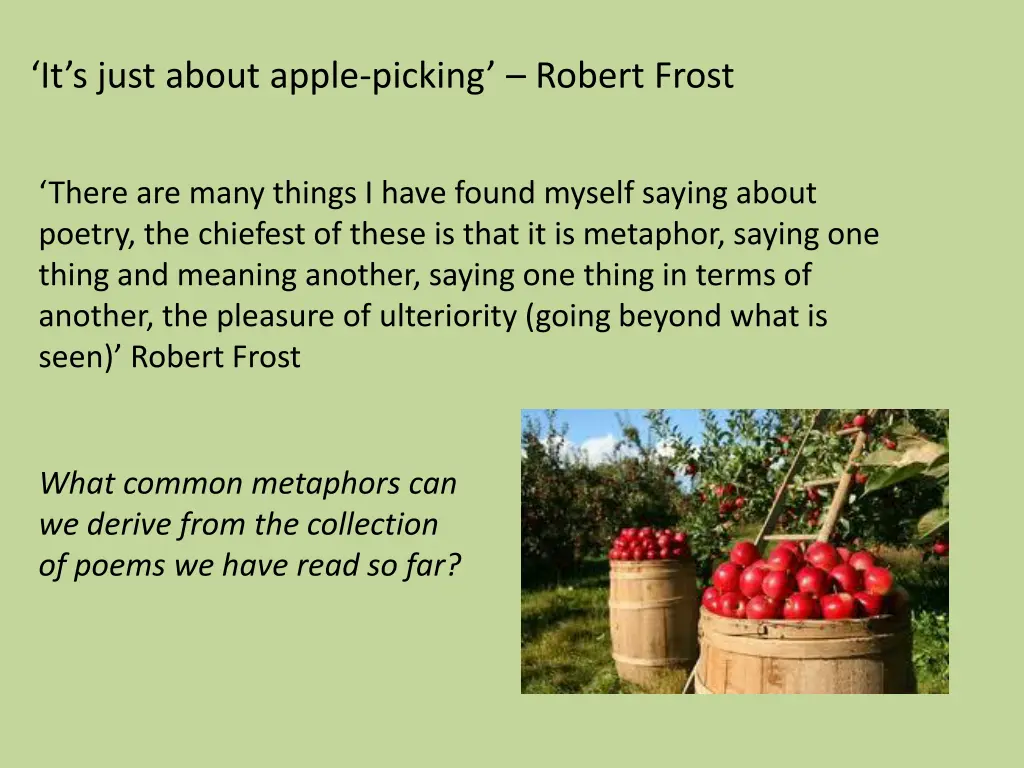 it s just about apple picking robert frost