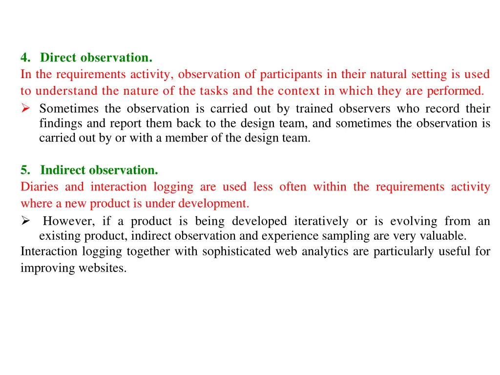 4 direct observation in the requirements activity
