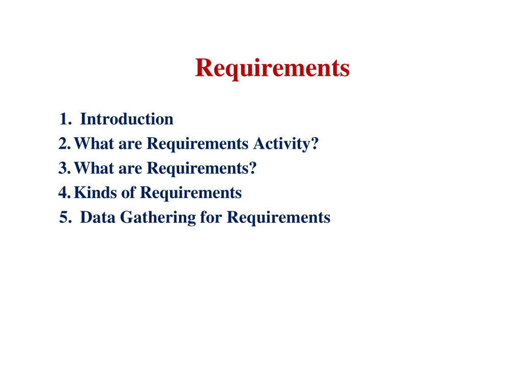 requirements
