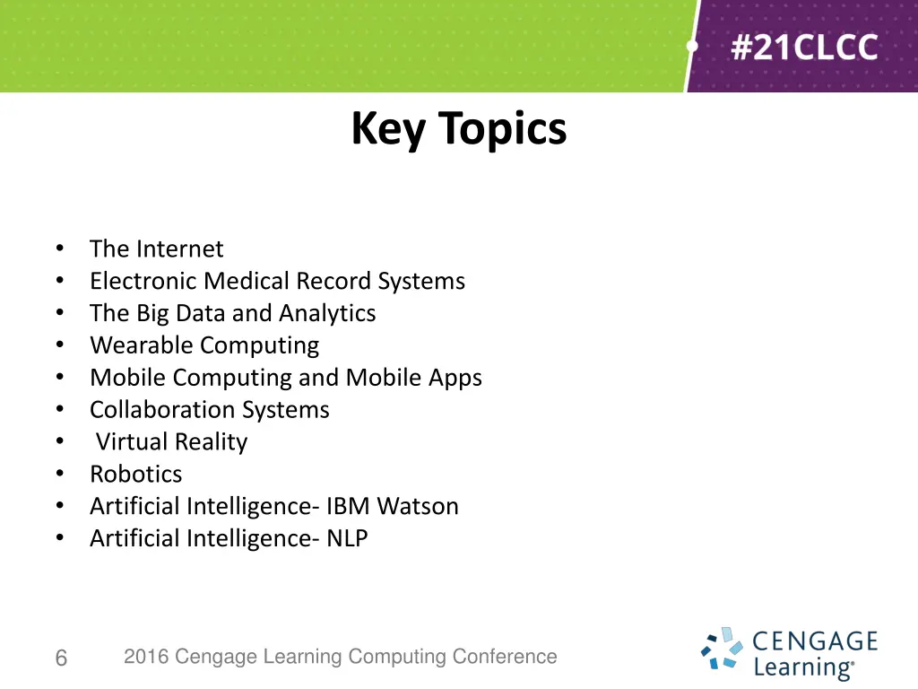 key topics