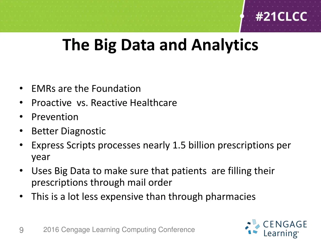 the big data and analytics