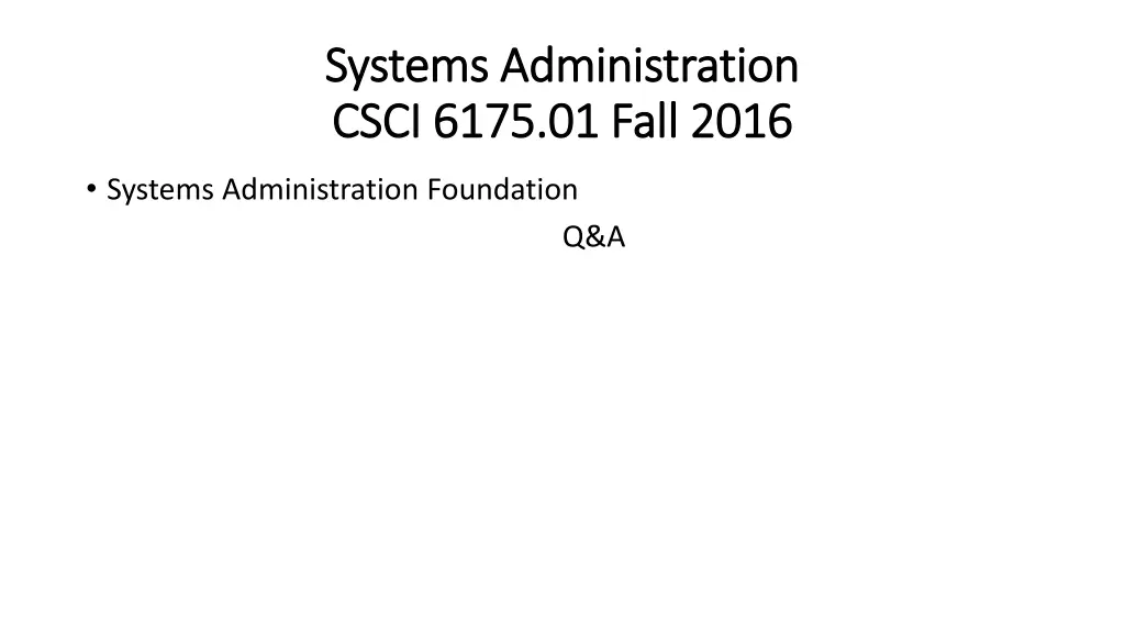 systems administration systems administration 10
