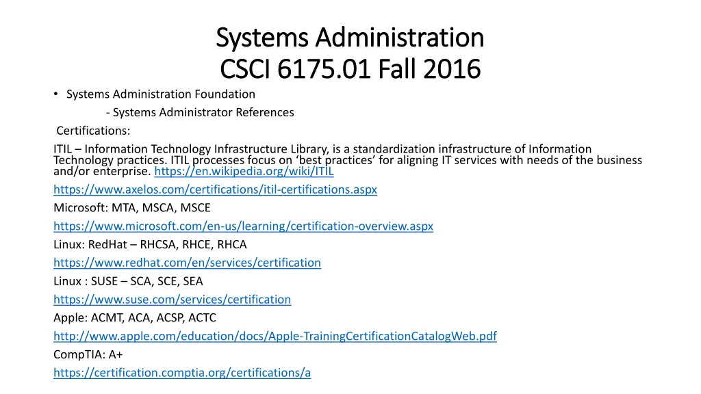 systems administration systems administration 6