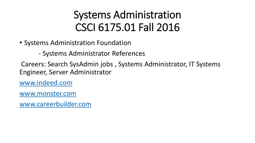 systems administration systems administration 9