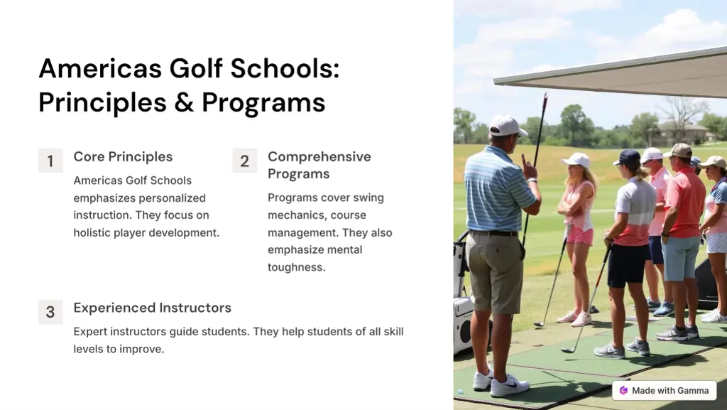 americas golf schools principles programs