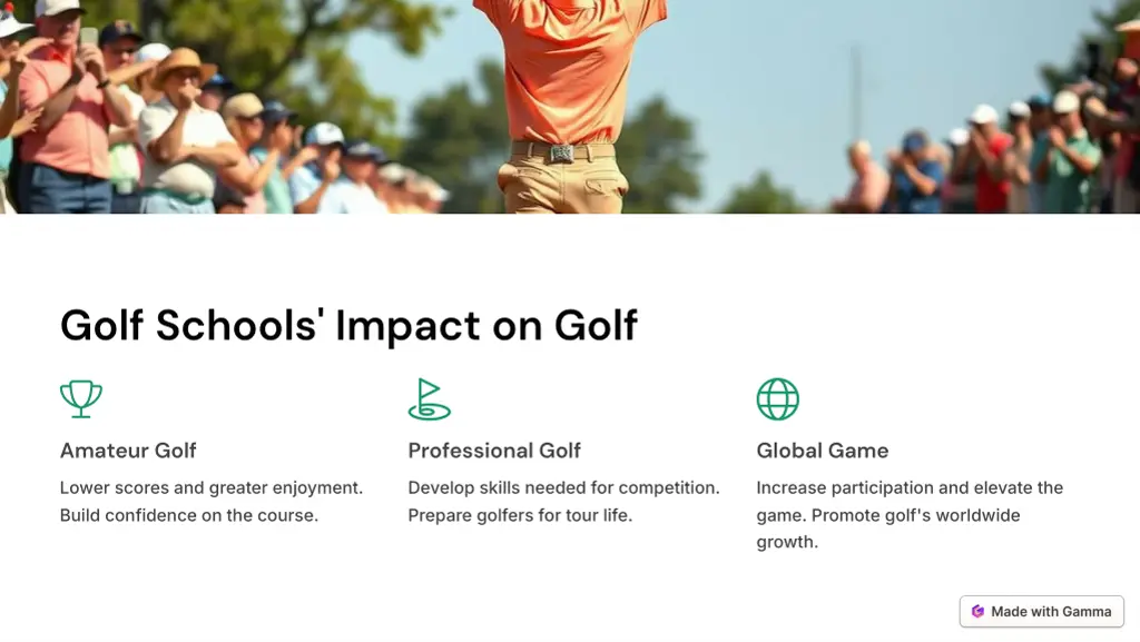 golf schools impact on golf