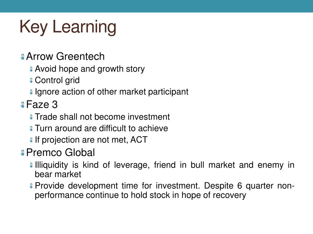 key learning