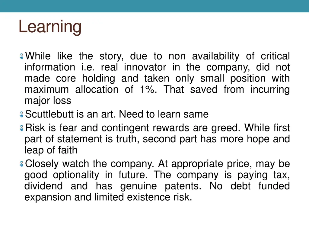 learning
