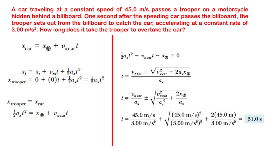 a car traveling at a constant speed