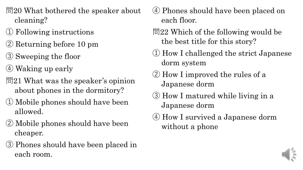 20 what bothered the speaker about cleaning
