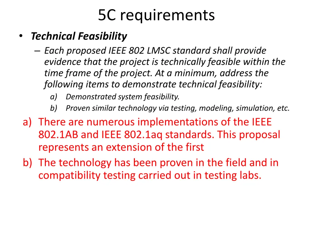 5c requirements 3