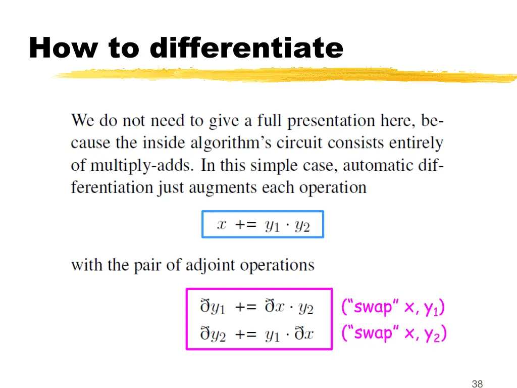 how to differentiate