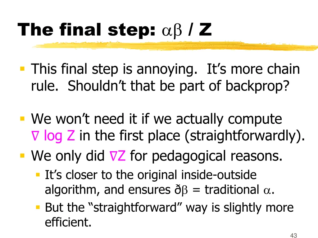 the final step z 1