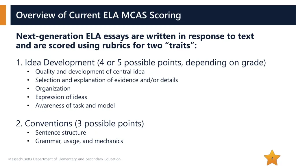overview of current ela mcas scoring 1
