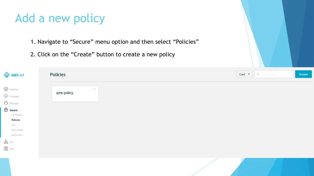 add a new policy