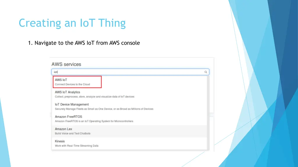 creating an iot thing