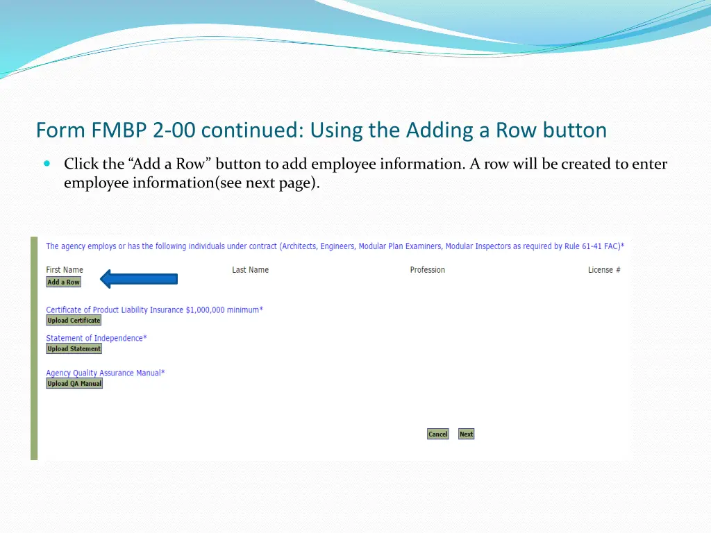 form fmbp 2 00 continued using the adding