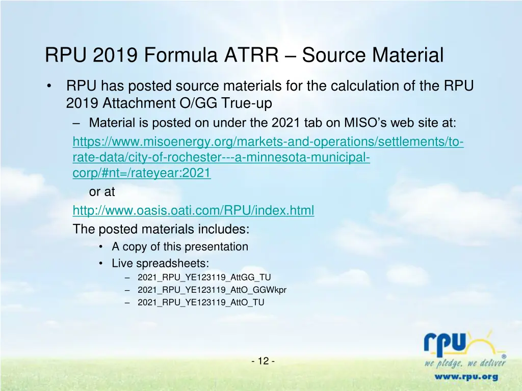 rpu 2019 formula atrr source material