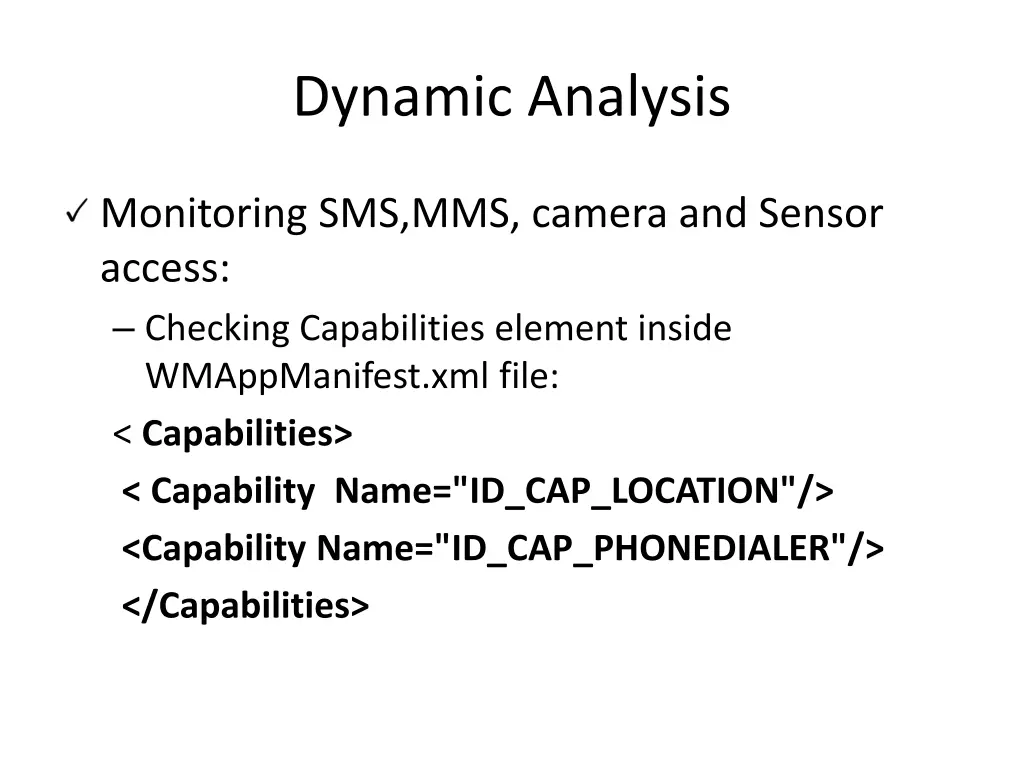 dynamic analysis 1