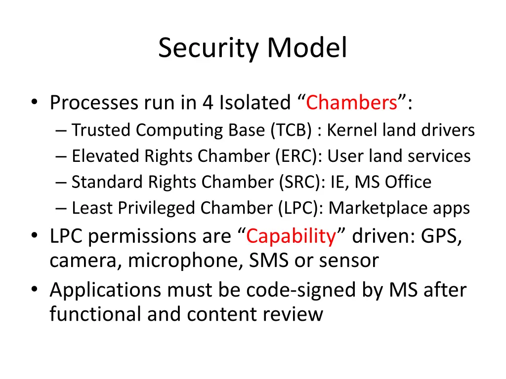 security model