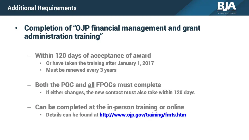 additional requirements 1