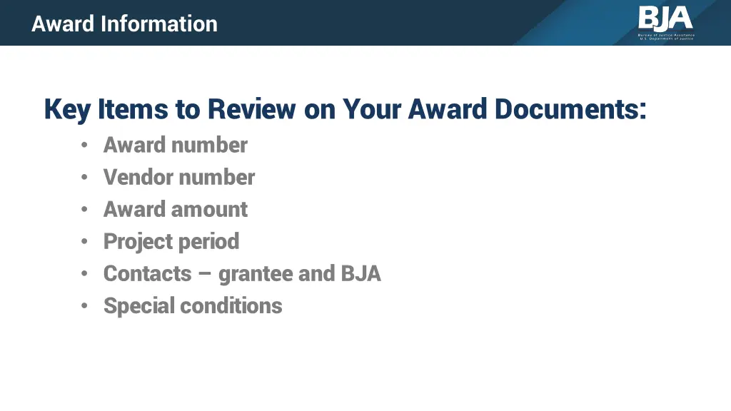 award information