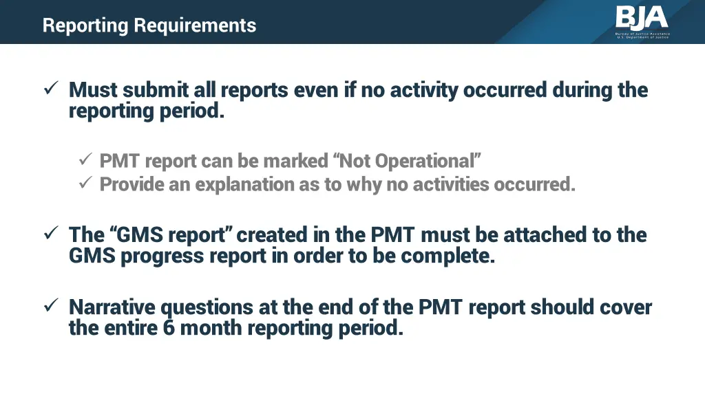 reporting requirements 2