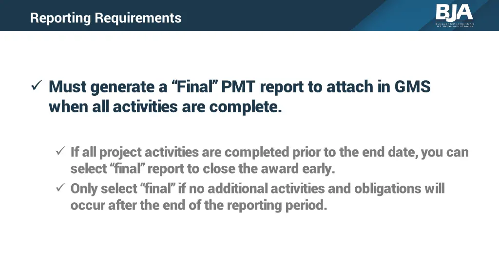 reporting requirements 4
