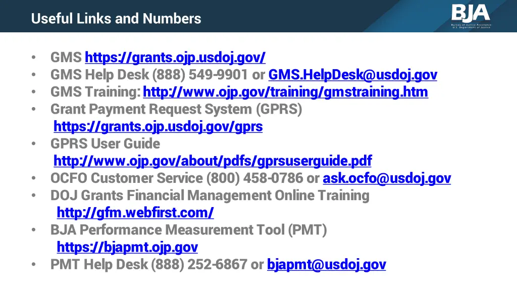 useful links and numbers 1