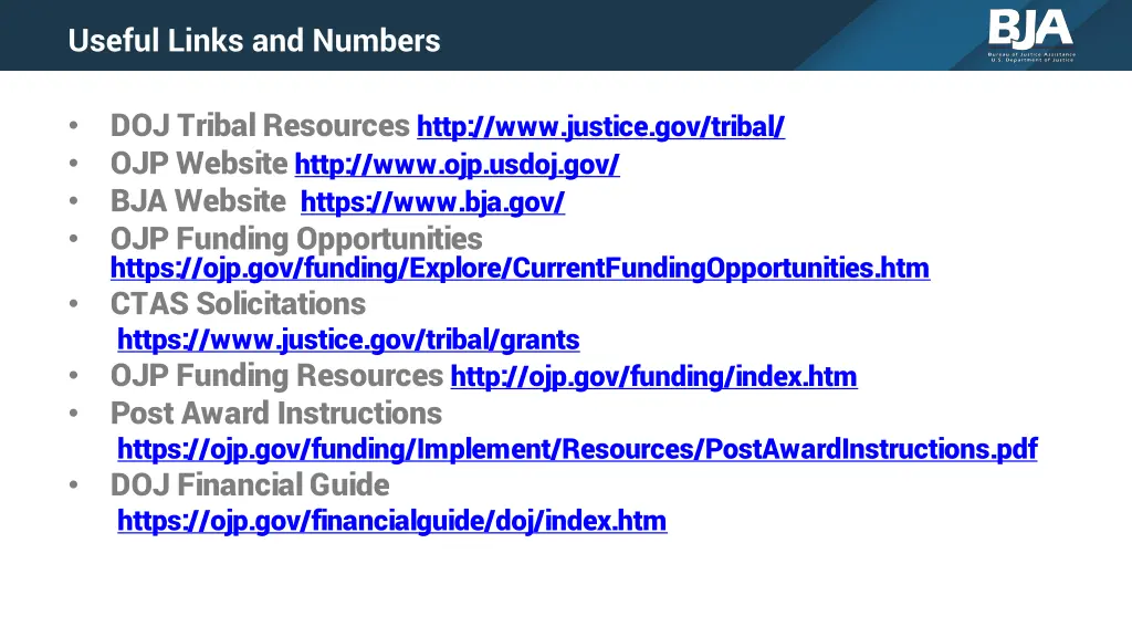 useful links and numbers