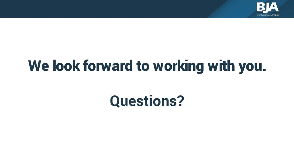 we look forward to working with you
